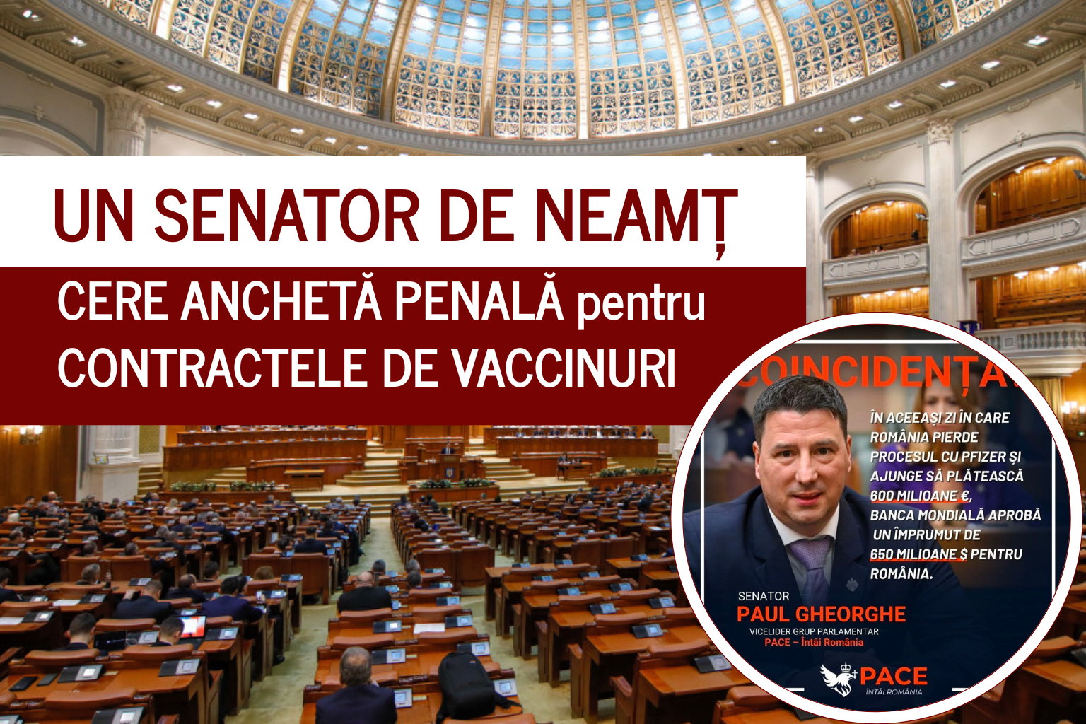 Un senator de Neamț cere anchetă penală în dosarul vaccinurilor și recuperarea prejudiciului